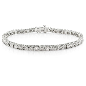 Ice Jewellery 1/4 Carat Diamond Tennis Bracelet in Sterling Silver - 7500081635 | Ice Jewellery Australia