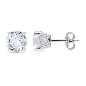 Ice Jewellery 4 4/5 Carat White Sapphire Stud Earrings in Sterling Silver - 7500081405 | Ice Jewellery Australia