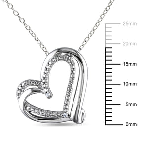 Ice Jewellery Diamond Heart Pendant in Sterling Silver - 7500080468 | Ice Jewellery Australia