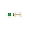 Ear Studs Green Stone Gold | Ice Jewellery Australia