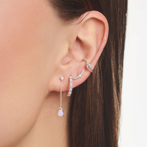 THOMAS SABO Single Ear Stud Pink Stone Silver -  H2182-166-7 | Ice Jewellery Australia