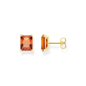 Ear Studs Orange Stone Gold | Ice Jewellery Australia