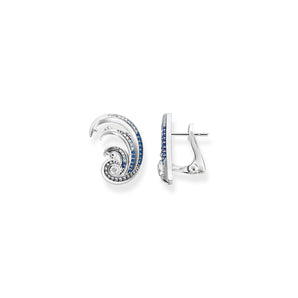 THOMAS SABO Ear studs wave with blue stones - TH2225BLU | Ice Jewellery Australia