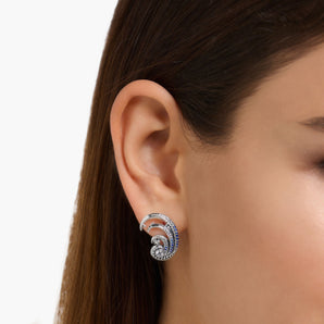 THOMAS SABO Ear studs wave with blue stones - TH2225BLU | Ice Jewellery Australia