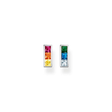 Ear Studs Colourful Stones Silver | Ice Jewellery Australia