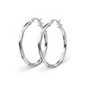 Ice Jewellery Sterling Silver Twist Hoop Earrings 15mm - HE132S-15mm | Ice Jewellery Australia