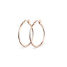 Ice Jewellery Sterling Silver Round Rose Gold Plated Tube Hoop Earrings 20 X 1.5mm - HE136RG-20mm | Ice Jewellery Australia
