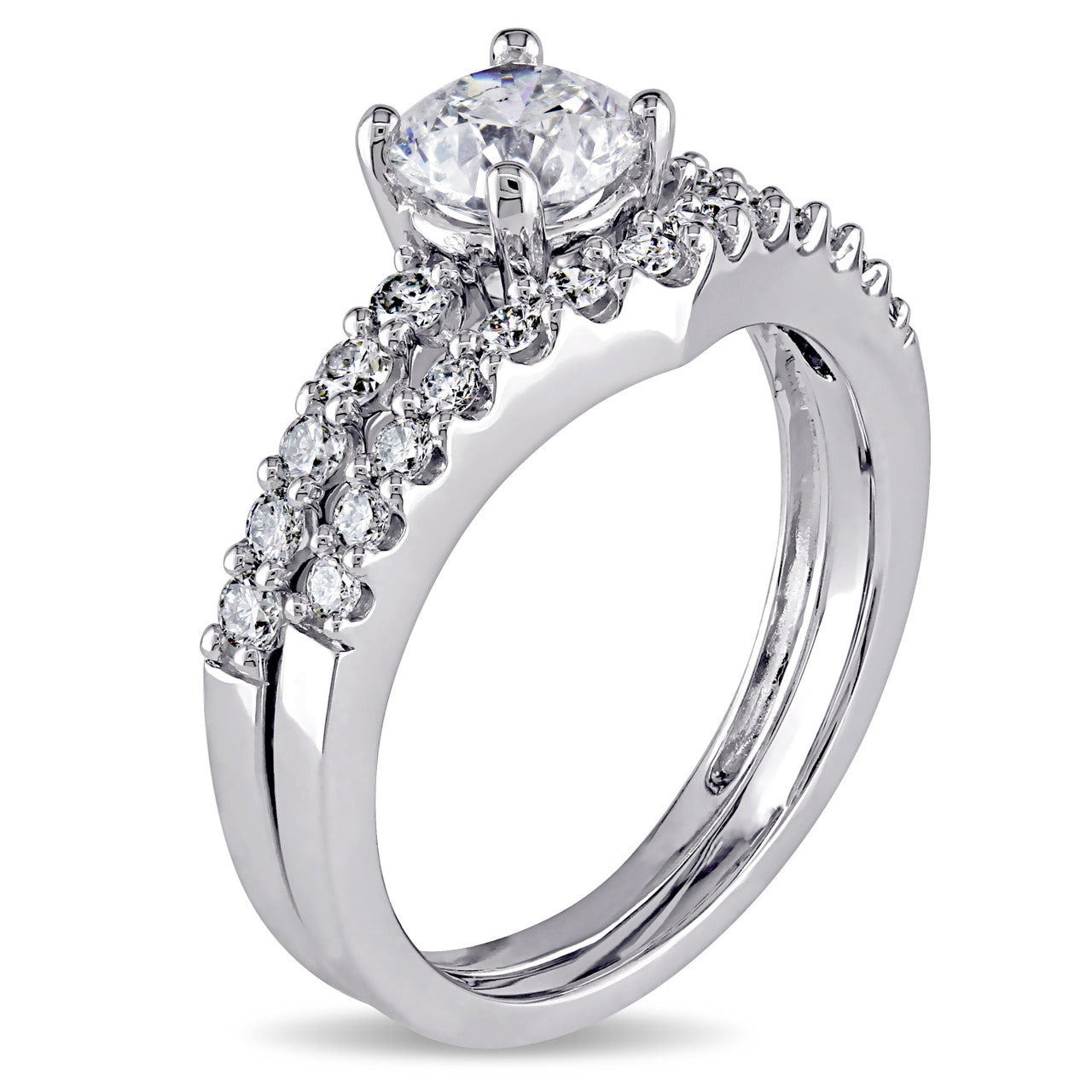 Ice Jewellery 7/8 CT Diamond TW Bridal Set Ring in 14k White Gold - 75000004431 | Ice Jewellery Australia