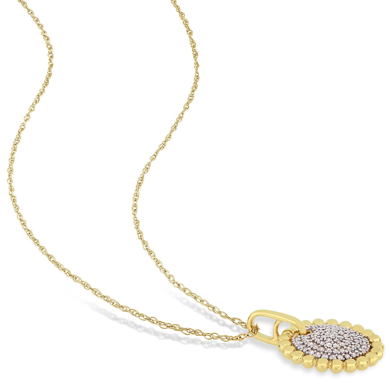 Ice Jewellery 1/5 CT Diamond TW Fashion Pendant With Chain 10k Yellow Gold GH I2;I3 - 75000004231 | Ice Jewellery Australia