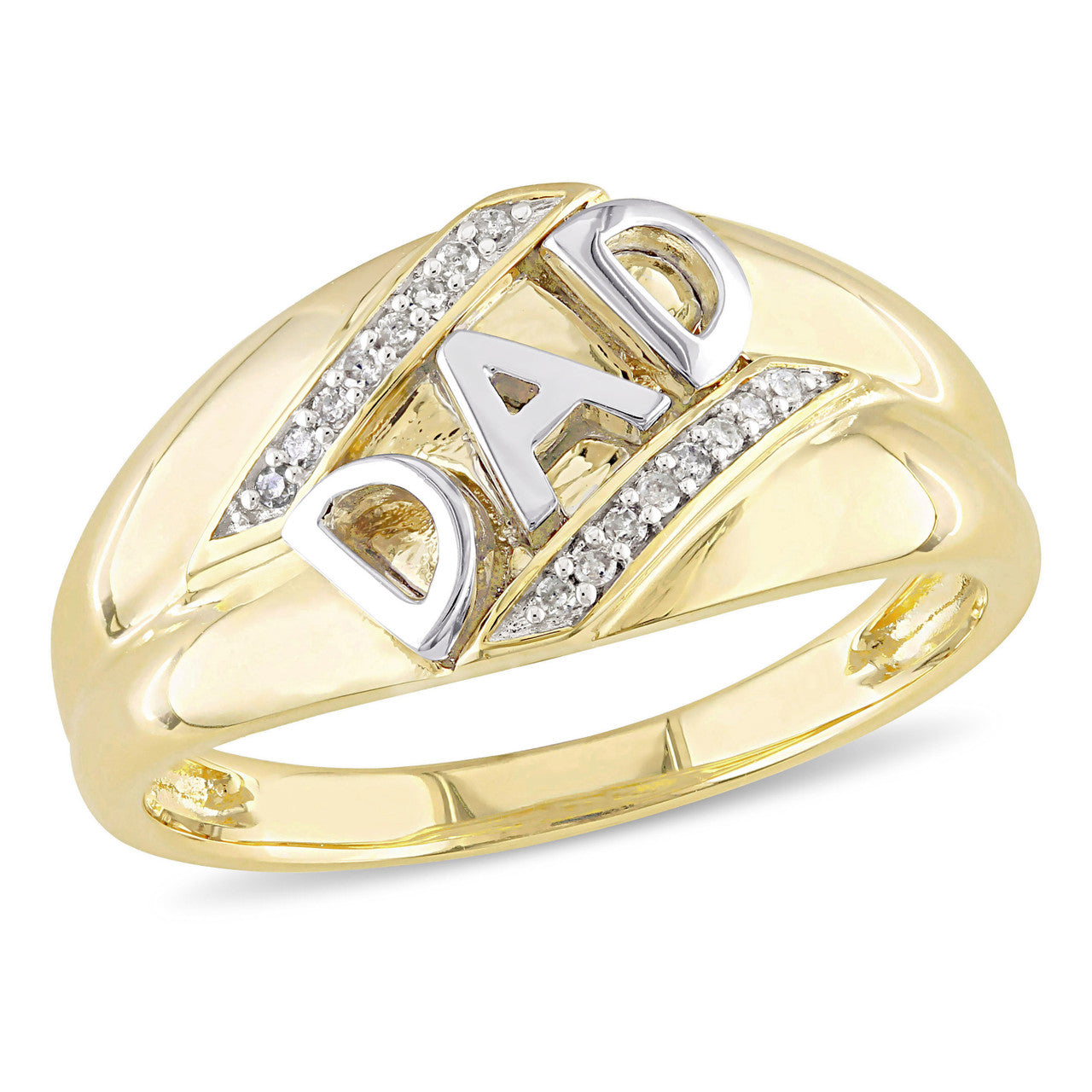 Ice Jewellery 0.06 ct Diamond TW Mens Ring 10K Yellow Gold GH I2;I3 - 75000004382 | Ice Jewellery Australia