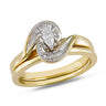 Ice Jewellery 1/4ct TDW Set of Wedding Band & Engagement Ring in 14k Yellow Gold - 75000004449 | Ice Jewellery Australia