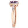 Ice Jewellery 1/7 CT Diamond TW And 5/8 CT TGW Amethyst Fashion Ring 10k Pink Gold GH I2;I3 - 75000004584 | Ice Jewellery Australia