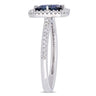 Ice Jewellery 1/4 CT Diamond TW & 1 1/6 CT TGW Blue Sapphire - CN Fashion Ring 14k White Gold GH I1 - 75000004598 | Ice Jewellery Australia