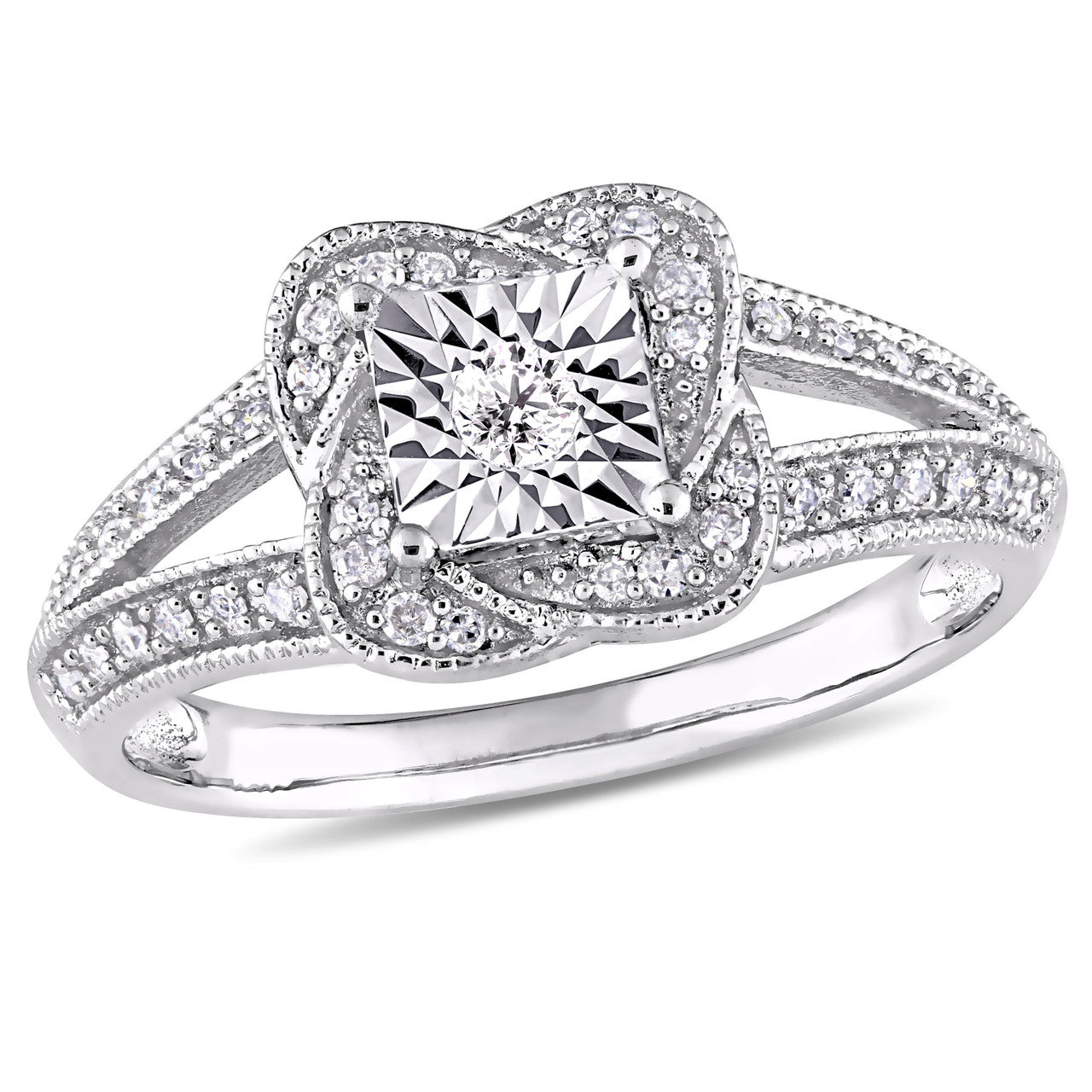 Ice Jewellery 1/5 CT Diamond TW Fashion Ring 10k White Gold GH I2;I3 - 75000004545 | Ice Jewellery Australia