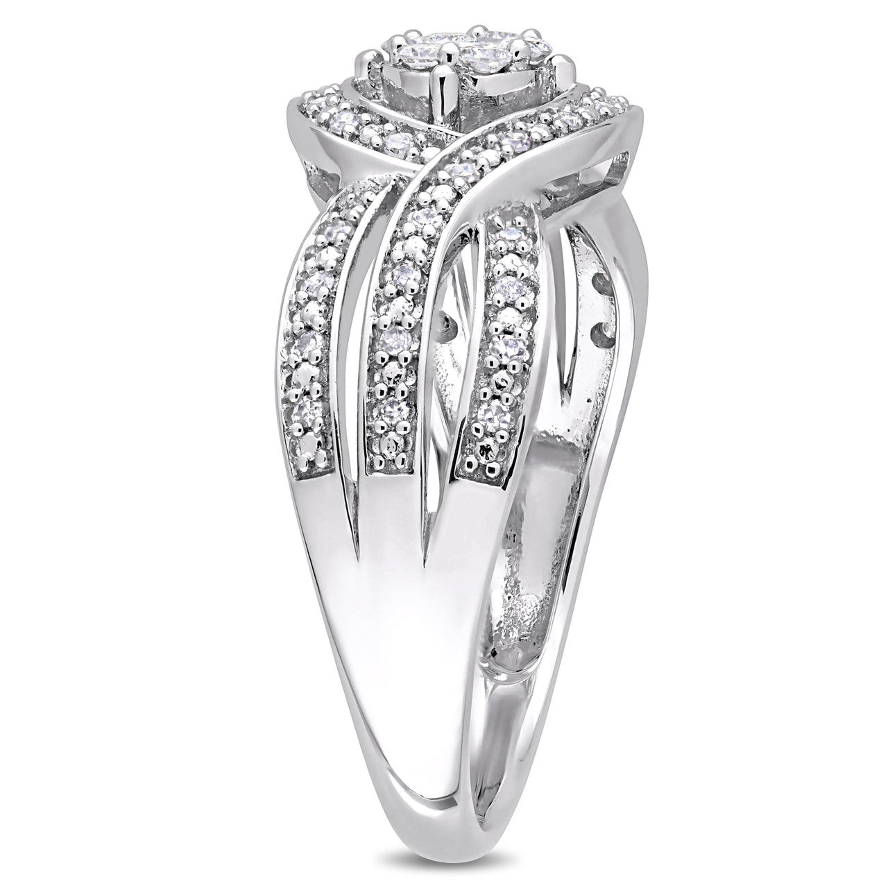 Ice Jewellery 1/4 CT Diamond TW Fashion Ring 10k White Gold GH I2;I3 - 75000004561 | Ice Jewellery Australia