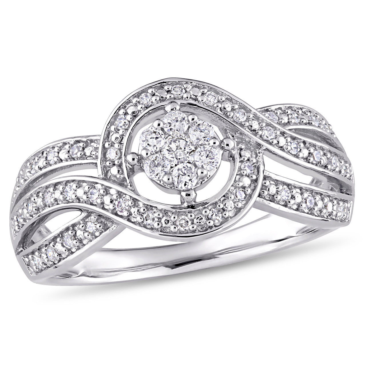 Ice Jewellery 1/4 CT Diamond TW Fashion Ring 10k White Gold GH I2;I3 - 75000004561 | Ice Jewellery Australia