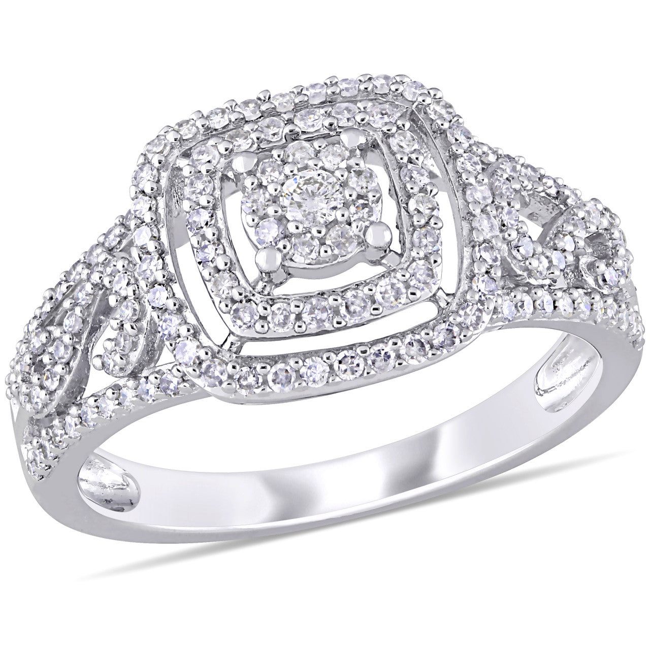 Ice Jewellery 1/2 CT Diamond TW Fashion Ring 10k White Gold GH I2;I3 - 75000004574 | Ice Jewellery Australia