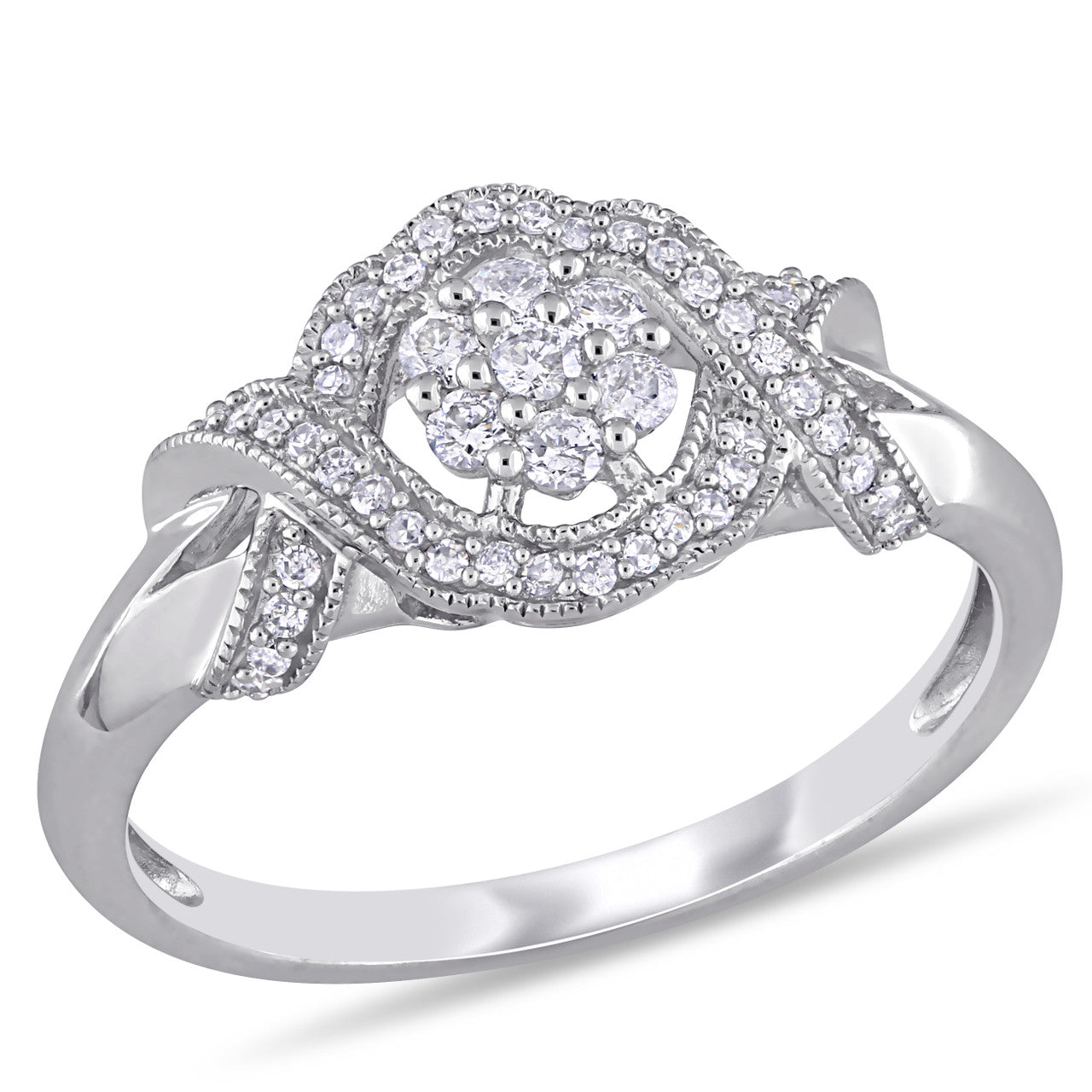 Ice Jewellery 1/3 CT Diamond TW Fashion Ring 10k White Gold GH I2;I3 - 75000004572 | Ice Jewellery Australia