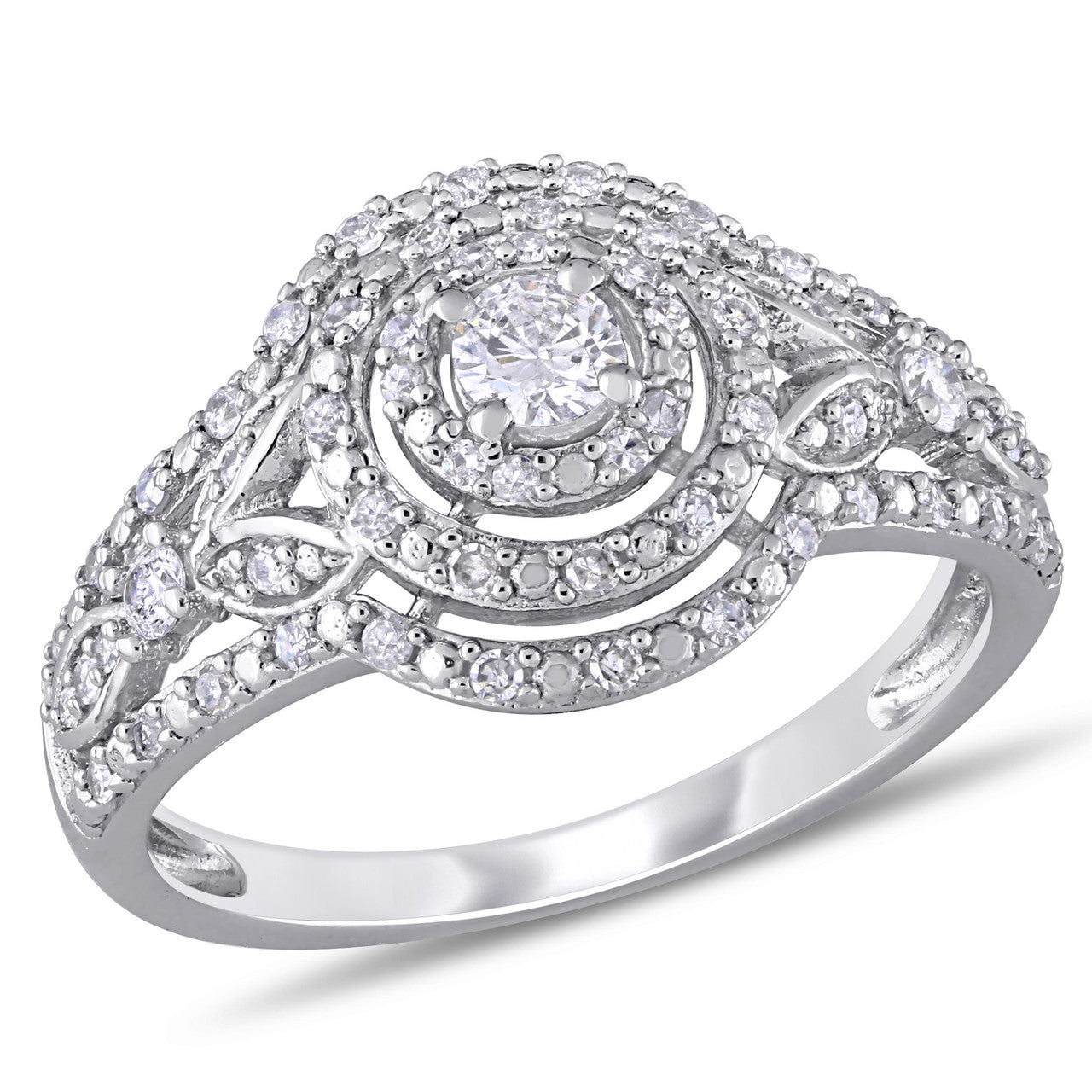 Ice Jewellery 1/2 CT Diamond TW Fashion Ring 10k White Gold GH I2;I3 - 75000004581 | Ice Jewellery Australia