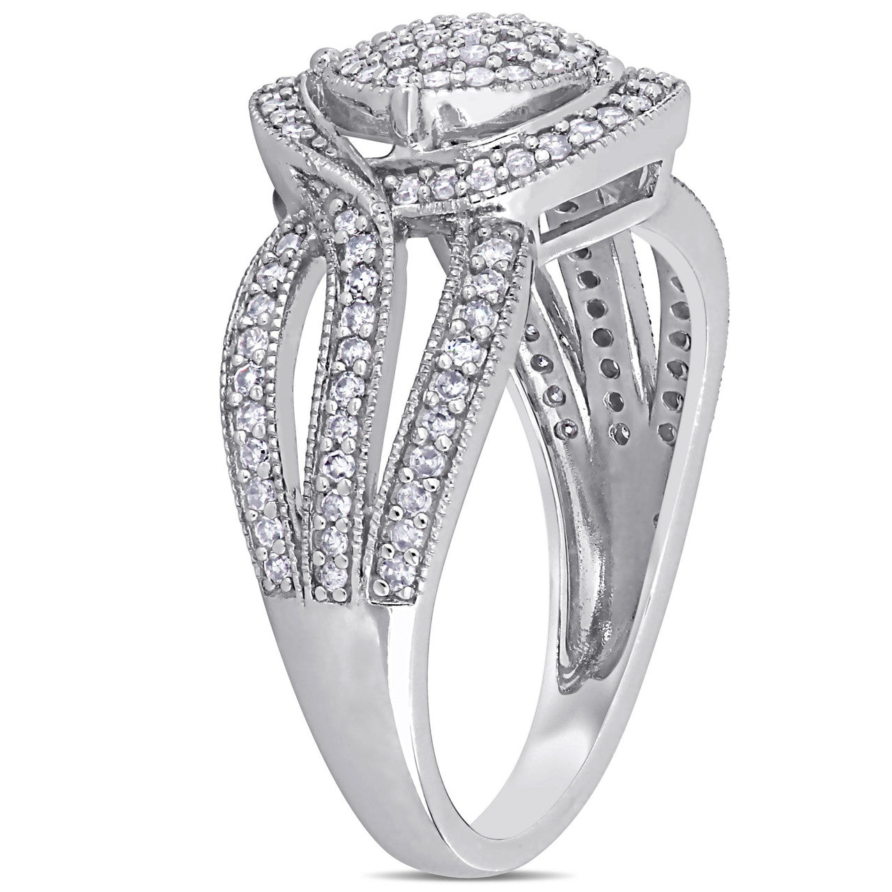 Ice Jewellery 1/2 CT Diamond TW Fashion Ring 10k White Gold GH I2;I3 - 75000004583 | Ice Jewellery Australia