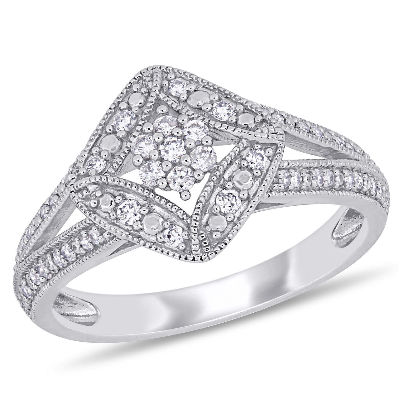 Ice Jewellery 1/4 CT Diamond TW Fashion Ring 10k White Gold GH I2;I3 - 75000004586 | Ice Jewellery Australia