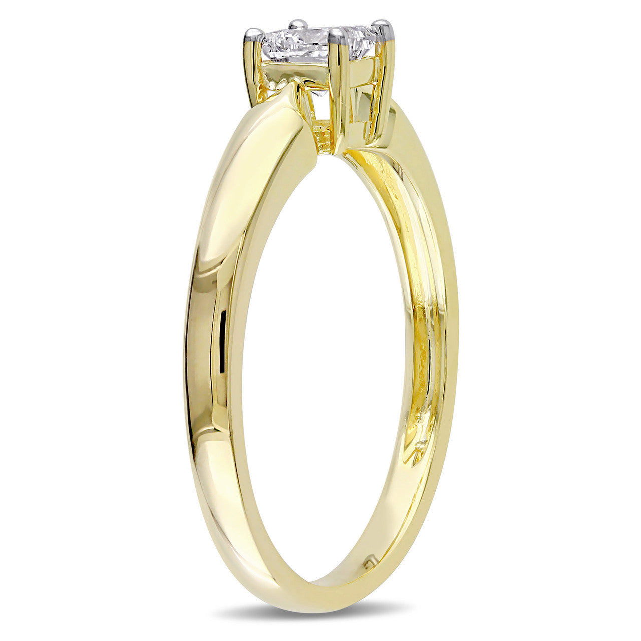 Ice Jewellery 1/3 CT Princess Diamond TW Solitaire Ring 10k Yellow Gold I2;I3 - 75000004541 | Ice Jewellery Australia