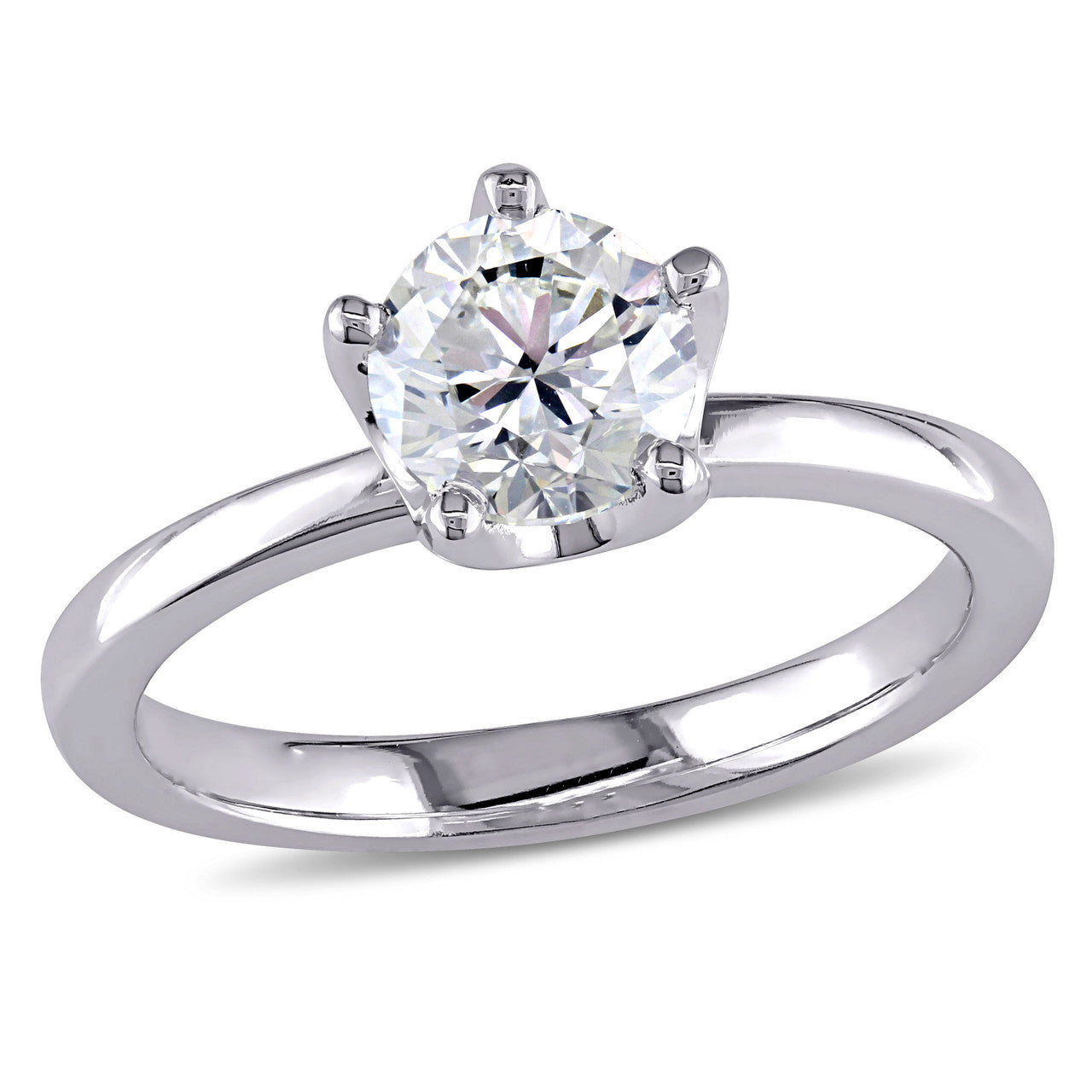 Ice Jewellery 14KW 5-Prong Engagement Ring w/ 1.07ct Center Stone G-H I2-I3 - 75000004578 | Ice Jewellery Australia