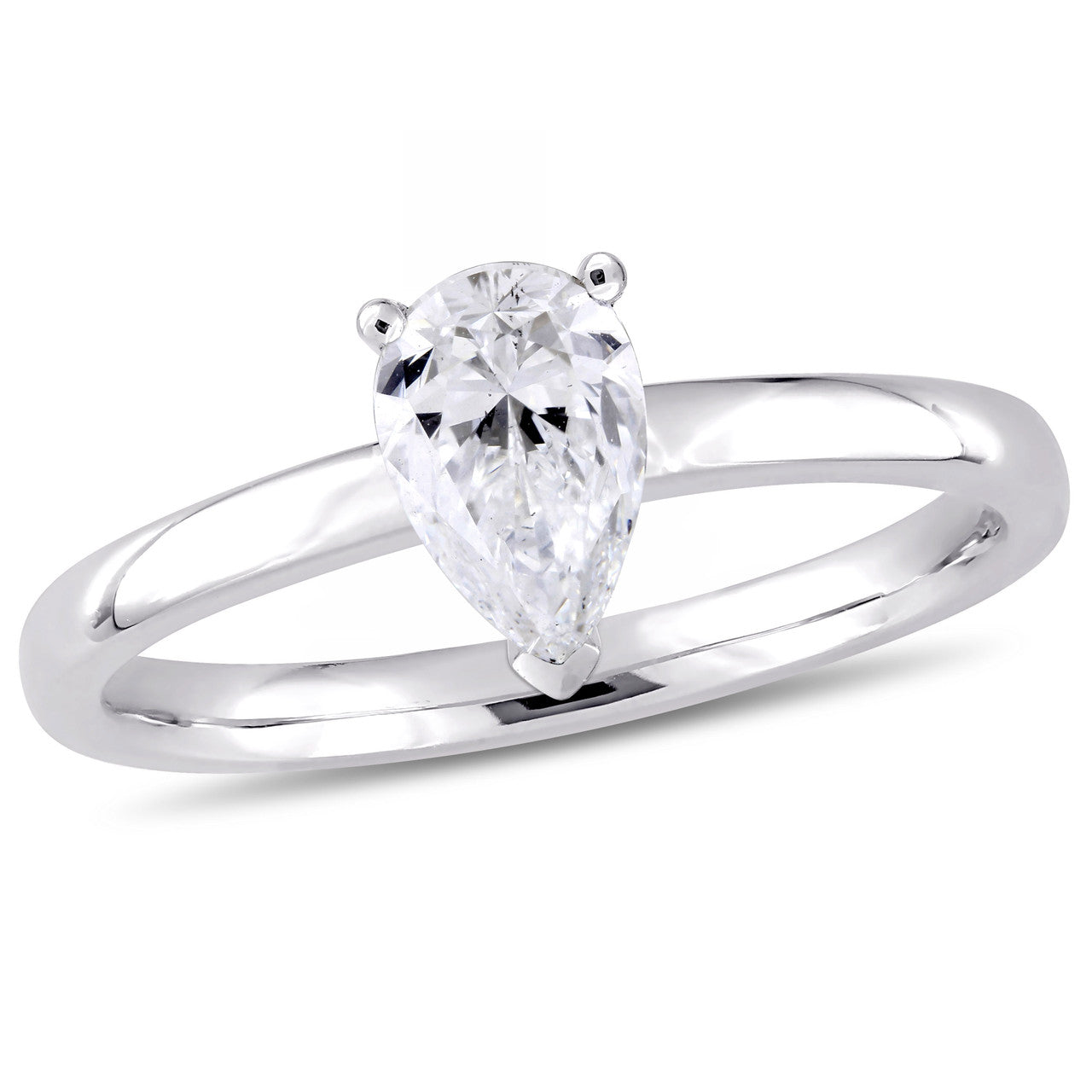 Ice Jewellery 1 CT Pear Diamond TW Fashion Ring 14k White Gold G-H SI1-SI2 - 75000004570 | Ice Jewellery Australia