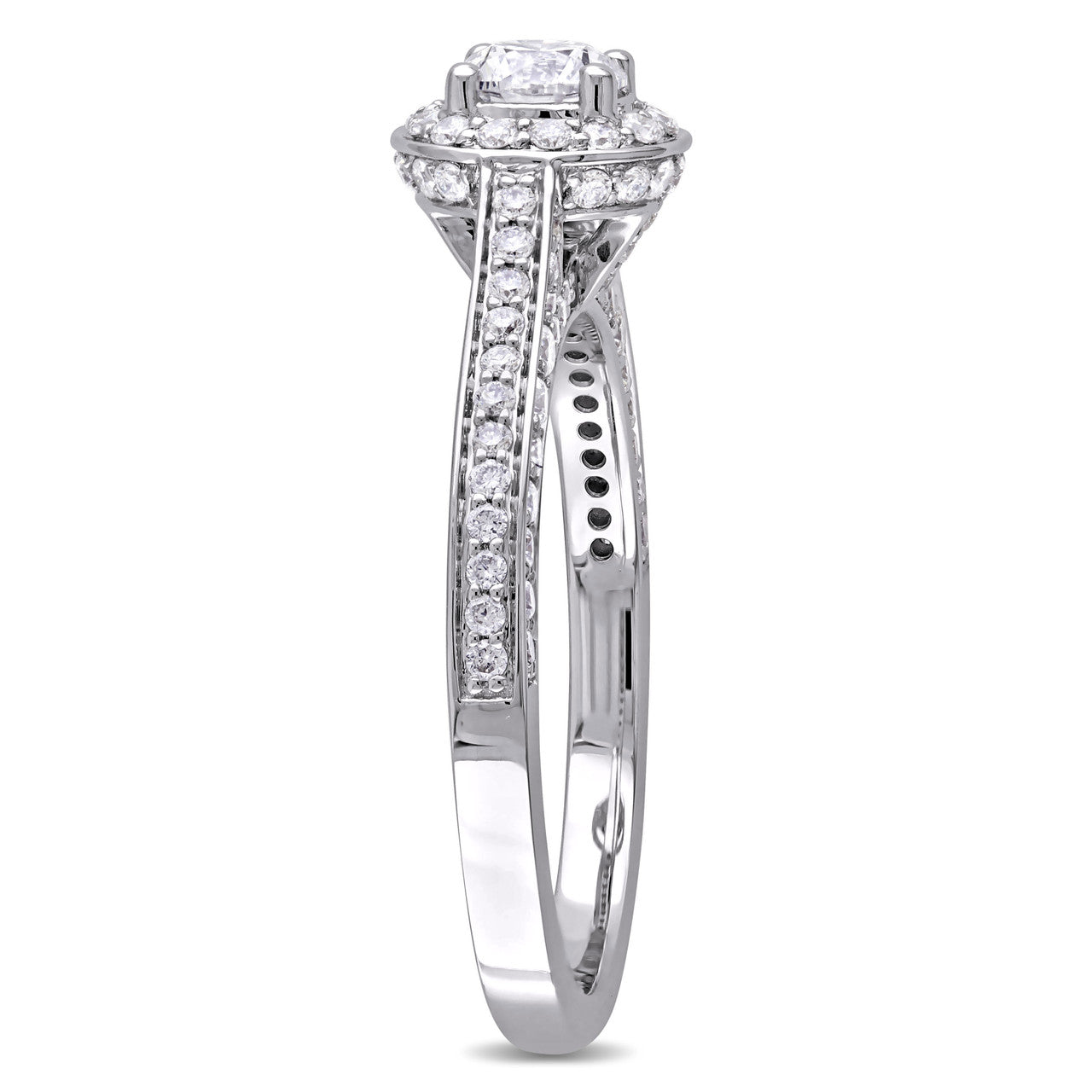 Ice Jewellery 1 CT Diamond TW Halo Ring in 14k White Gold - 75000004527 | Ice Jewellery Australia