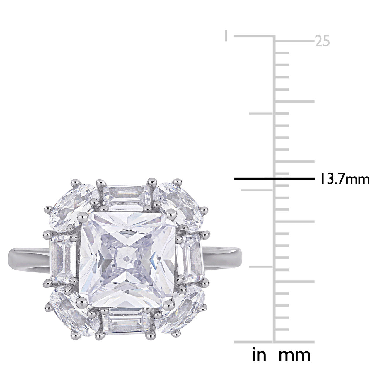 Ice Jewellery 6ct TGW Cubic Zirconia Cocktail Ring in Sterling Silver - 75000004623 | Ice Jewellery Australia