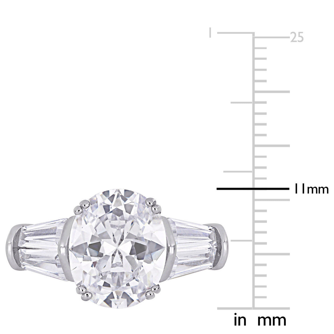 Ice Jewellery 6-1/2ct TGW Cubic Zirconia 3-Stone Ring in Sterling Silver - 75000004629 | Ice Jewellery Australia