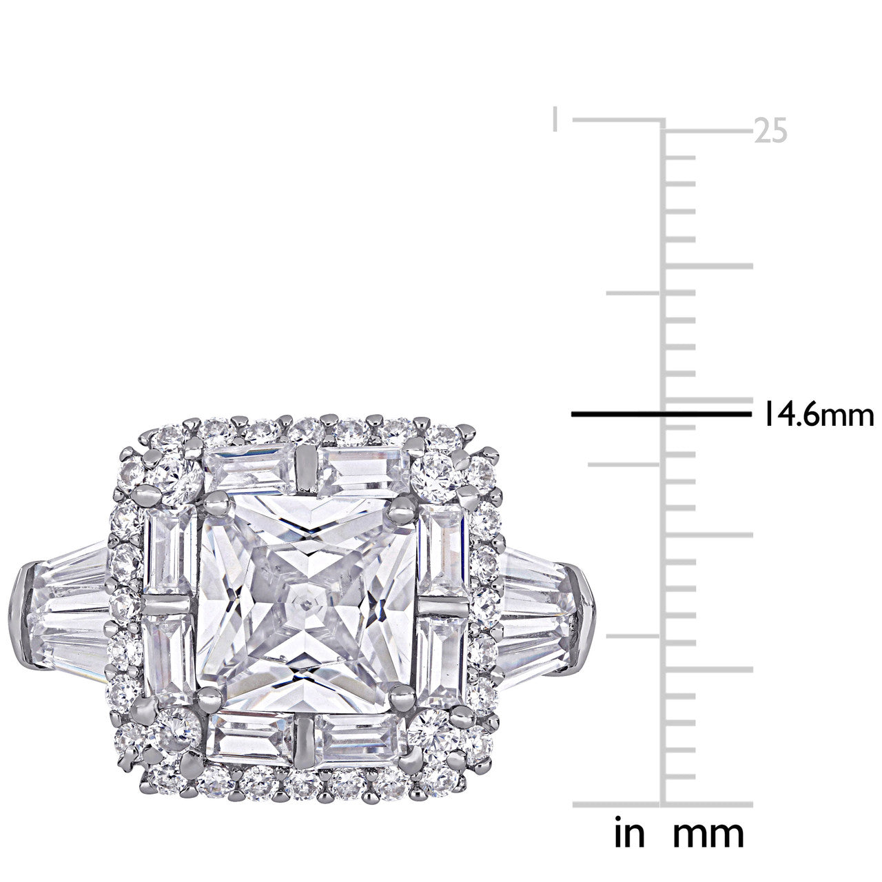 Ice Jewellery 8ct TGW Cubic Zirconia Cocktail Ring in Sterling Silver - 75000004630 | Ice Jewellery Australia