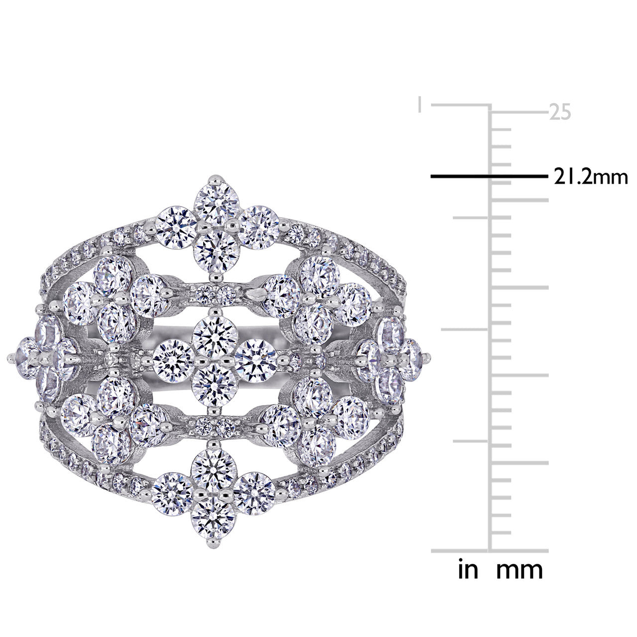 Ice Jewellery 1-1/8ct TGW Cubic Zirconia Ring in Sterling Silver - 75000004633 | Ice Jewellery Australia