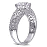 Ice Jewellery 3 1/10 CT TGW Created White Sapphire Ring in 10k White Gold - 75000004661 | Ice Jewellery Australia