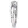 Ice Jewellery 1/3 CT Diamond TW And 1 CT TGW Created White Sapphire Ring in 10k White Gold - 75000004669 | Ice Jewellery Australia