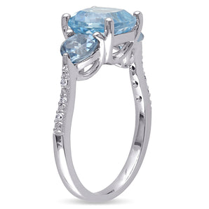 Topaz Ring - Diamond Ring