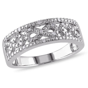 Ice Jewellery 1/10 CT Diamond TW Infinity Ring in Sterling Silver - 75000004981 | Ice Jewellery Australia
