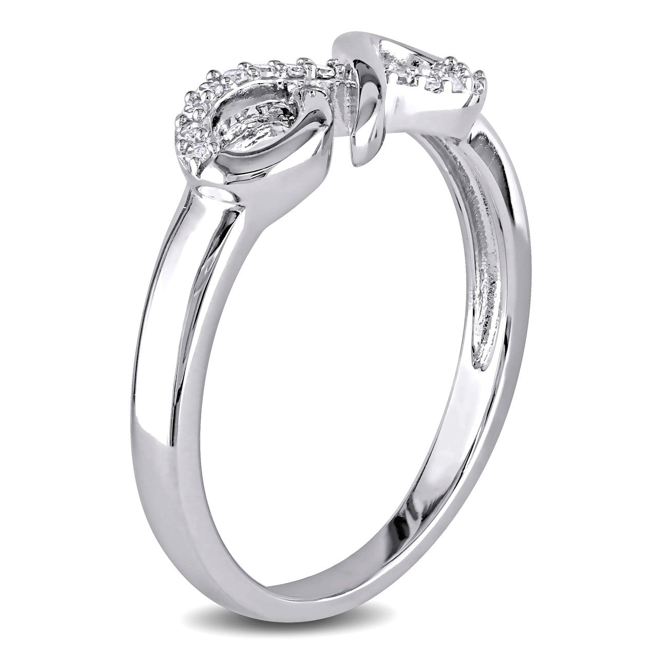 Ice Jewellery 0.07 CT Diamond TW Infinity Ring in Sterling Silver - 75000004984 | Ice Jewellery Australia