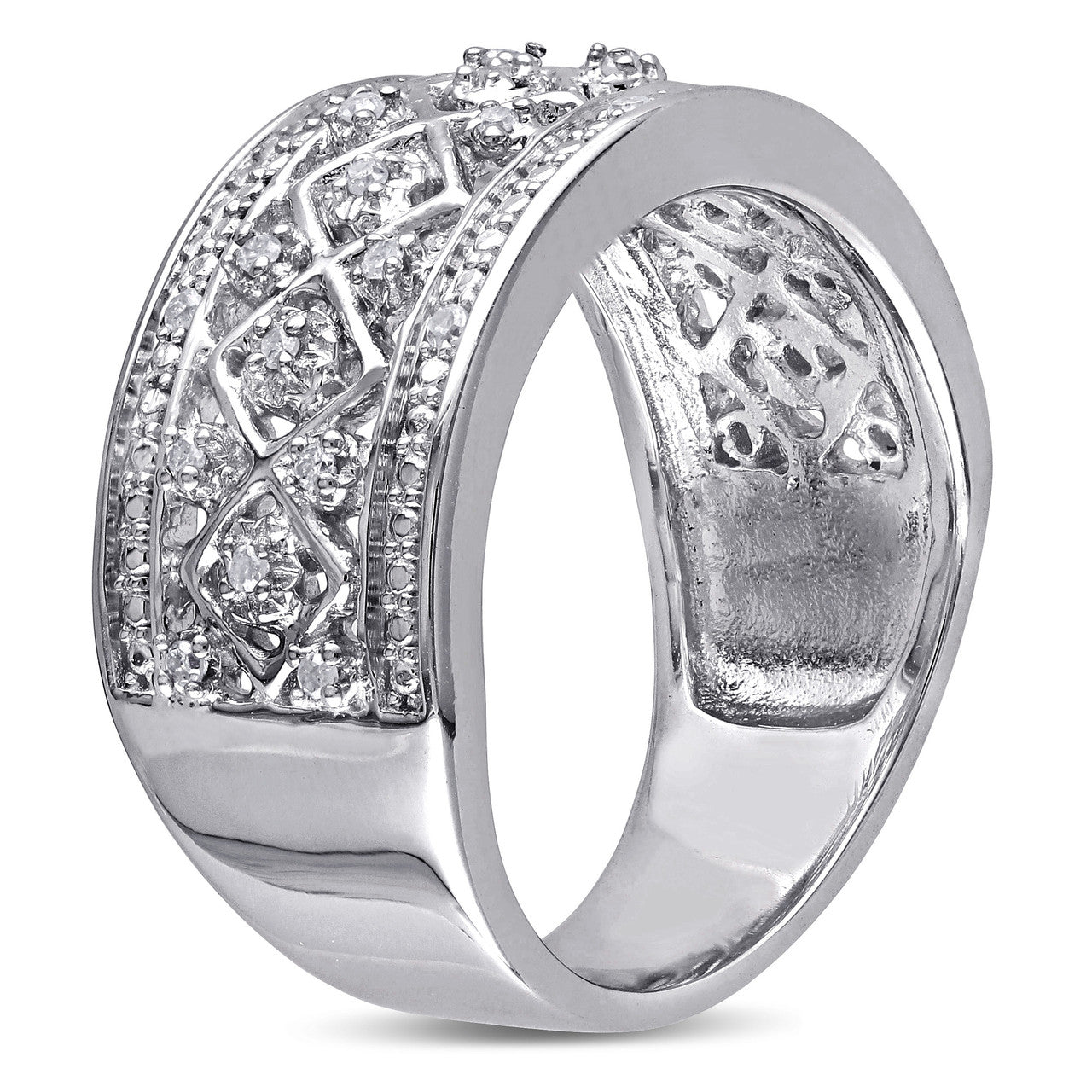 Ice Jewellery 1/7 CT Diamond TW Vintage Ring in Sterling Silver - 75000004983 | Ice Jewellery Australia