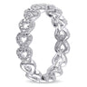 Ice Jewellery 0.08 CT Diamond TW Heart Link in Sterling Silver - 75000004986 | Ice Jewellery Australia