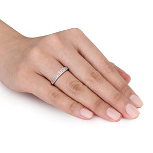 Ice Jewellery 1/4 CT Diamond TW Wedding Band Ring in 10k White Gold - 75000004964 | Ice Jewellery Australia