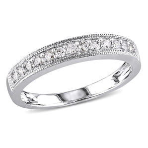 Ice Jewellery 1/4 CT Diamond TW Wedding Band Ring in 10k White Gold - 75000004964 | Ice Jewellery Australia