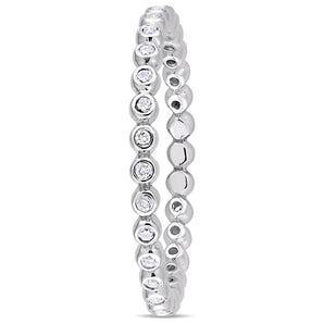 Ice Jewellery 1/4 CT Diamond TW Wedding Band Ring in 10k White Gold - 75000004973 | Ice Jewellery Australia