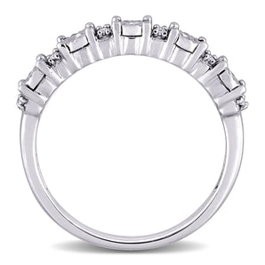 Ice Jewellery 1/10 CT TDW Diamond Eternity Ring in 10k White Gold | Ice Jewellery Australia
