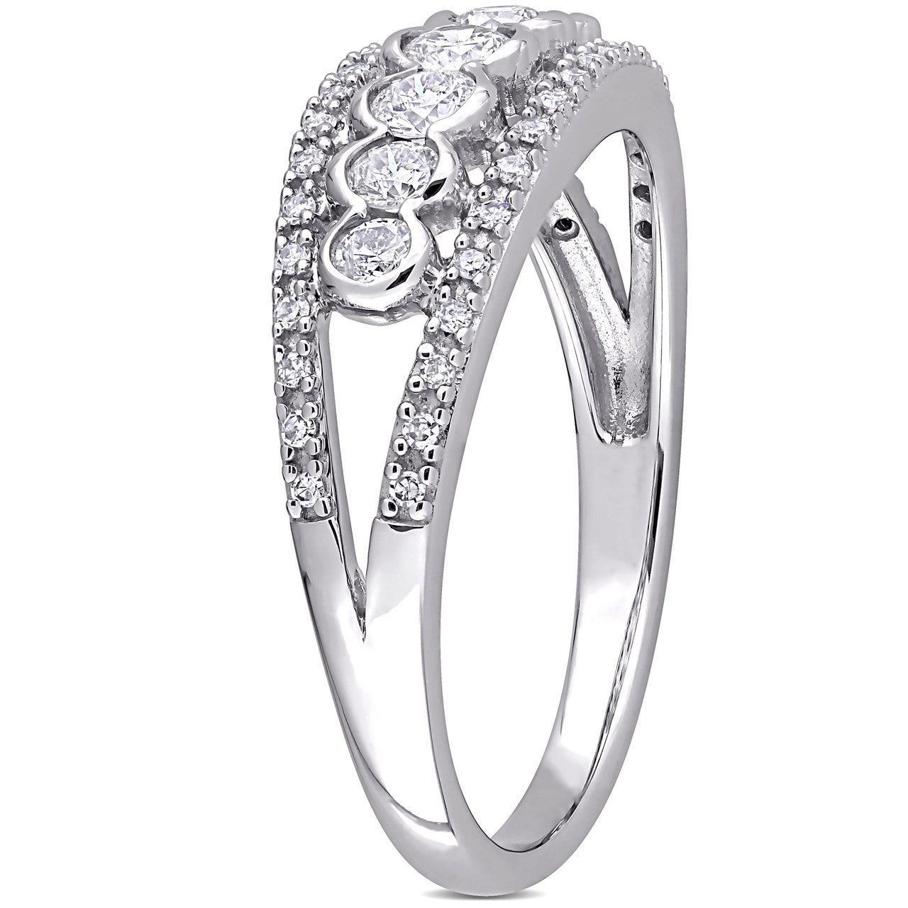 Ice Jewellery 1/2 CT TDW Diamond Eternity Ring in 10k White Gold | Ice Jewellery Australia