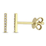 Ice Jewellery 0.05 CT Diamond Bar Stud Earrings in 14k Yellow Gold - 75000005658 | Ice Jewellery Australia