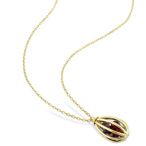 Ice Jewellery 3.6 CT Garnet Fashion Necklace in Yellow Silver - 75000005691 | Ice Jewellery Australia