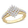 Ice Jewellery 1/2 CT Diamond Cluster Ring in 14k Yellow Gold - 75000005718 | Ice Jewellery Australia