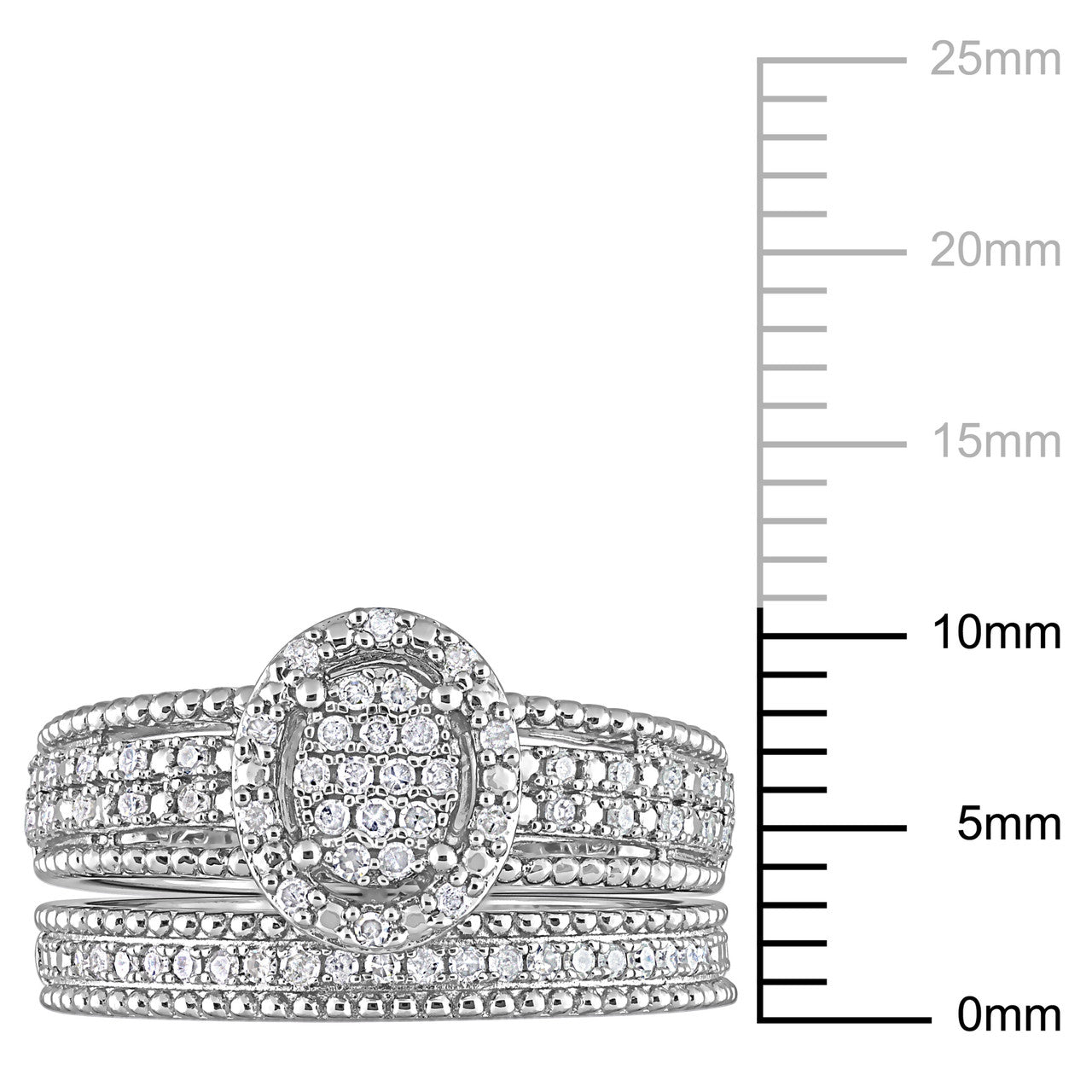 Ice Jewellery 1/3 CT Diamond Engagement Ring in Sterling Silver - 75000005731 | Ice Jewellery Australia