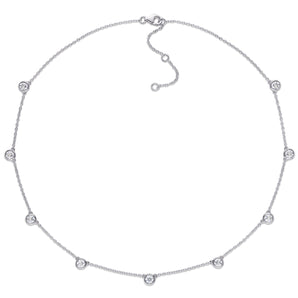 Ice Jewellery 2 1/4 CT Created Moissanite-White Necklace With Chain in Sterling Silver - 75000005735 | Ice Jewellery Australia